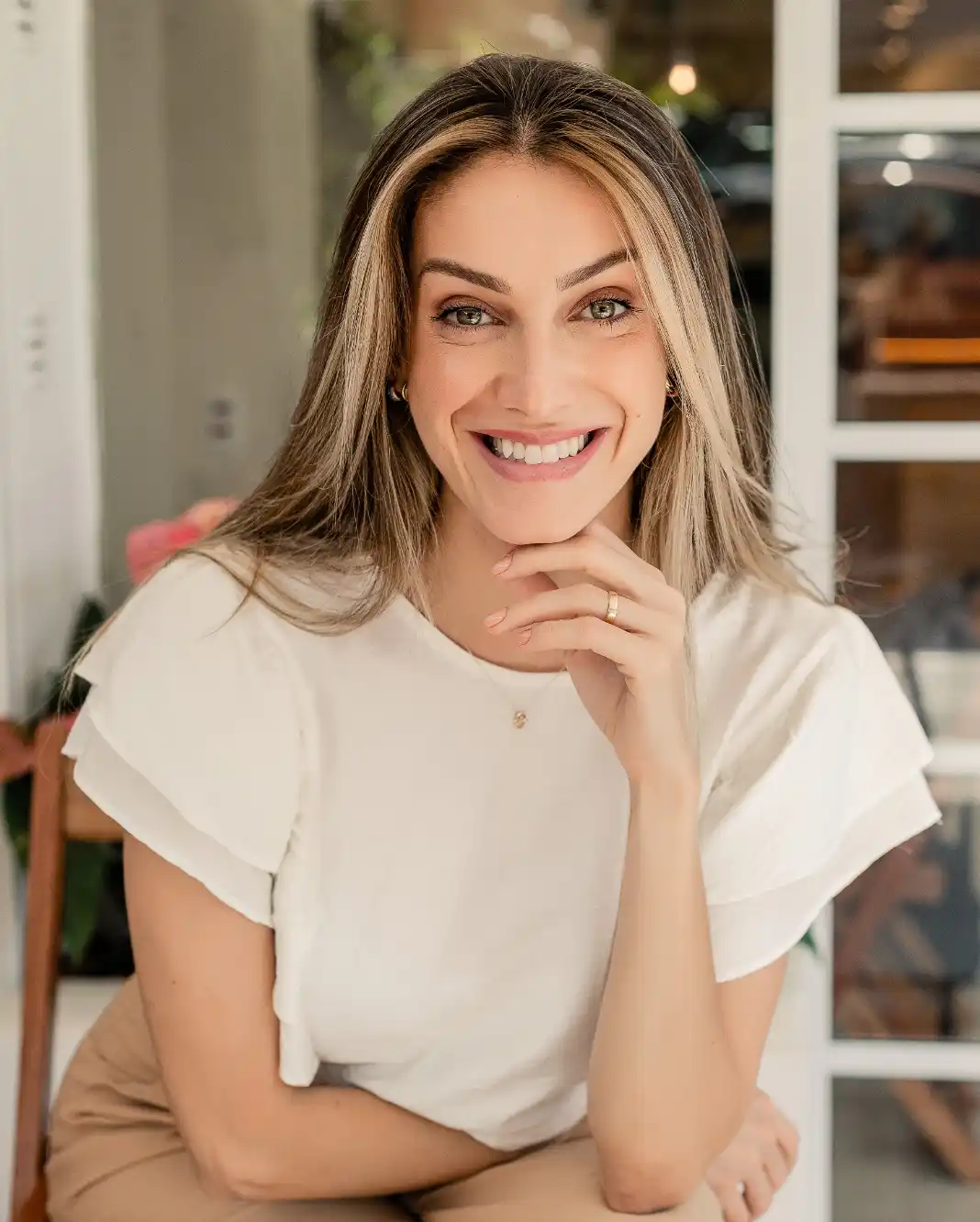 Vanessa Monteiro em atendimento